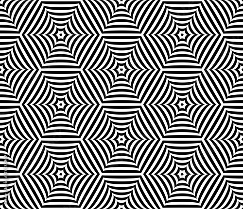 Seamless hexagons pattern. Lines texture.