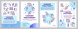 Cancer treatment brochure template. Chemotherapy. Flyer, booklet, leaflet print, cover design with linear icons. Oncology drug therapy. Vector layouts for magazines, reports, advertising posters