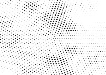 Wall Mural - Abstract halftone dotted background. Monochrome futuristic grunge pattern, stars.  Vector modern optical pop art texture for posters, site, postcard, cover, labels, vintage sticker, mock-up layout.