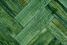 Parking Floor Tiles Or Porcelain Ceramic Tile Imitating Wood Texture For Floor Surface, Green Floor Tiles Wooden Decor.