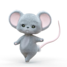 Mini Mouse Cartoon In White Background