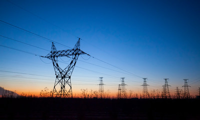 the pylon in the evening