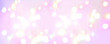 © borislav15 - Banner. Abstract background of glowing balls of lights on a soft pink background. Horizontal blurred background