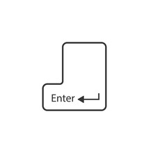 Enter Button Keyboard Vector Icon