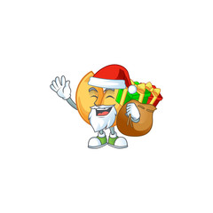 Canvas Print - Santa chinese fortune cookie Cartoon character design having box of gift