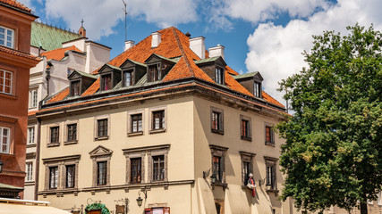 Wall Mural - scenic view on Old Town, warsaw, Poland