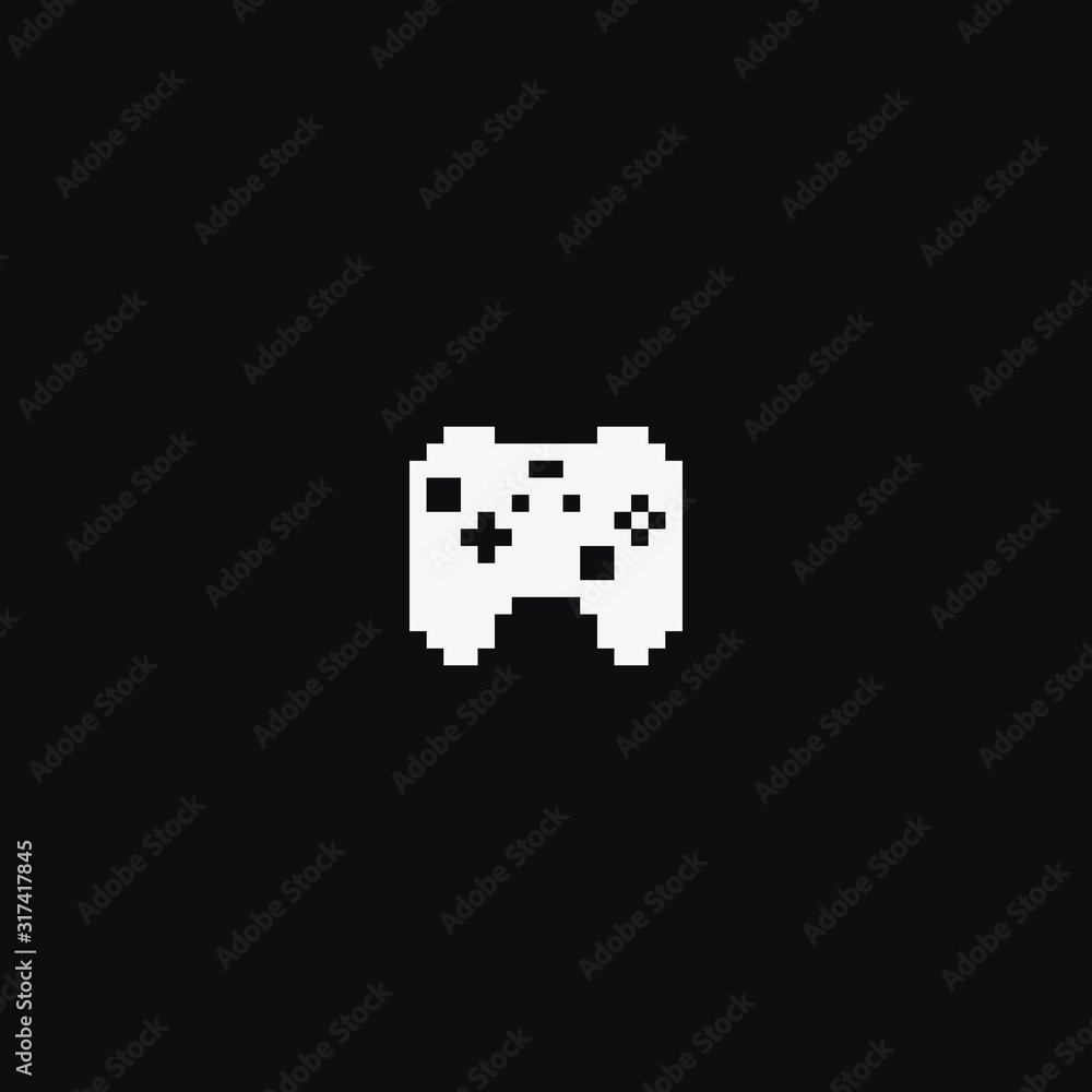 Vector de Stock Gamepad icon. Retro 80s pixel art. Flat style. Old ...
