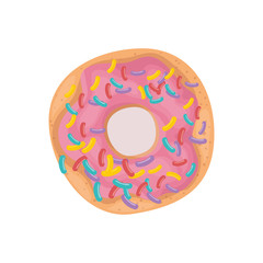 Sticker - delicious sweet donut bakery icon