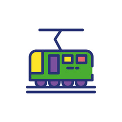 Sticker - Isolated cable car vehicle vector design