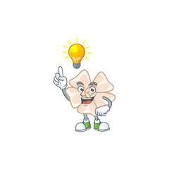 Sticker - Have an idea gesture of chinese white flower cartoon character design