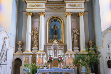 Poster - Famous Madonna statue in Roman Catholic basilica of Blessed Virgin Mary Visitation in Sejny town, Podlasie region of Poland