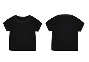 Kids black t shirt. vector illustration