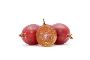 Wall Mural - Gooseberries. Fresh gooseberries isolated with clipping path