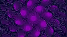 Vector - Radiating Purple Circles Pattern.Abstract Geometry Background.Overlapping Lines.