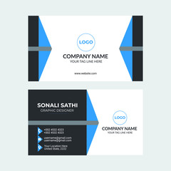 Unique modern clean white black business card template print ready file for your company business