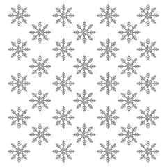 Sticker - pattern of snowflakes christmas decoration isolated icon