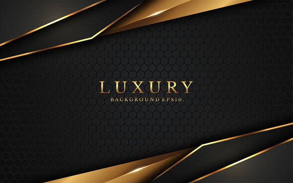 modern luxury background vector overlap layer on dark and shadow black space with abstract style for design. graphic illustration Texture with line golden Sparkles glitters dots element decoration.