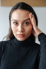 Poster - Woman posing indoors at home.