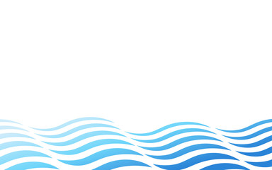Wall Mural - abstract ocean blue wave lines layer vector background