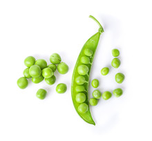 Green Peas Isolated On White Background