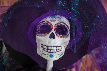 Wall Mural - Mexican Catrina in Day of the Dead