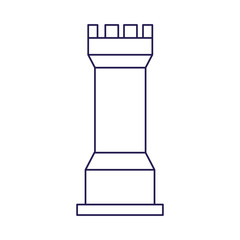 Sticker - rook chess piece icon, flat design