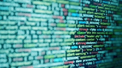 programming code abstract technology background of software developer