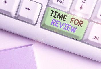Wall Mural - text sign showing time for review. business photo showcasing evaluation feedback moment perforanalys