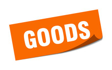 Goods Sticker. Goods Square Sign. Goods. Peeler