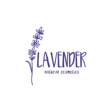 Template Logo Design Of Beautiful Abstract Lavender Flower. Vector Illustration