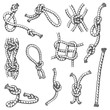 © Elegant Solution - Sketch marine rope knots with hitches and bends