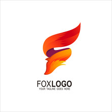 Fox Logo, F Logo With Animal Design Template, Letter F Icon 