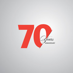 Wall Mural - 70 Year Anniversary Vector Template Design Illustration