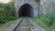 Entrance To The Old Stone Mountain Railway Tunnel. POV