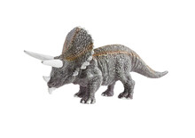 Dinosaur Toy Isolated On White Background, Minaiture Dinosaur Model