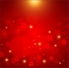 Wall Mural - Red background with Sparkling light and glitter glow effect. Abstract Background