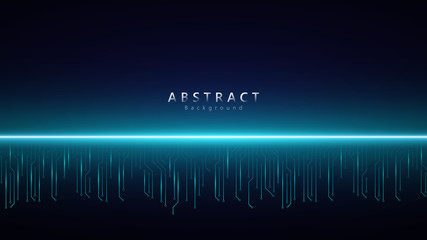 Wall Mural - blue neon cosmos abstract technology cyberspace background,connectivity circuit concept,data connect