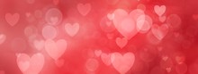 Red Colored Romantic Heart Shaped Background For Valentines Day