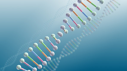 Wall Mural - DNA Strand Helix Genome Medical Science image background.