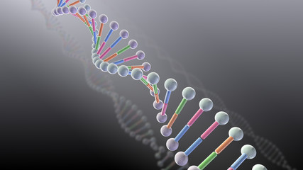 Wall Mural - DNA Strand Helix Genome Medical Science image background.