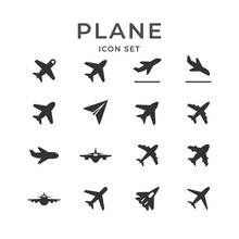 Set Glyph Icons Of Plane