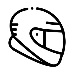 Wall Mural - Protective Helmet Icon Vector. Outline Protective Helmet Sign. Isolated Contour Symbol Illustration