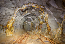 Old Gold Mine Underground Tunnel