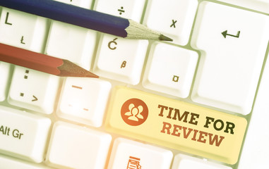 Wall Mural - word writing text time for review. business photo showcasing evaluation feedback moment perforanalys