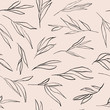 © apanfilova - Abstract modern stylish leaves seamless pattern design.