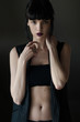 © Cavan Images - Professional model and beautiful young woman posing in her room.