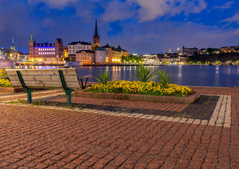 Wall Mural - Stockholm. City Hall on the sunset.