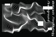 Abstract black and white background with generative art elements.  Futuristic and glitched shapes in cyberpunk style.