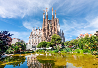 Wall Mural - Sagrada Familia Cathedral in Barcelona, Spain