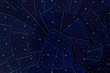 abstract background with tarot cards deck blue stars sky